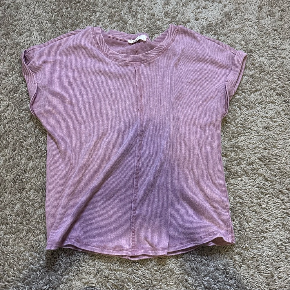 Pink Rose Casual Purple T-Shirt